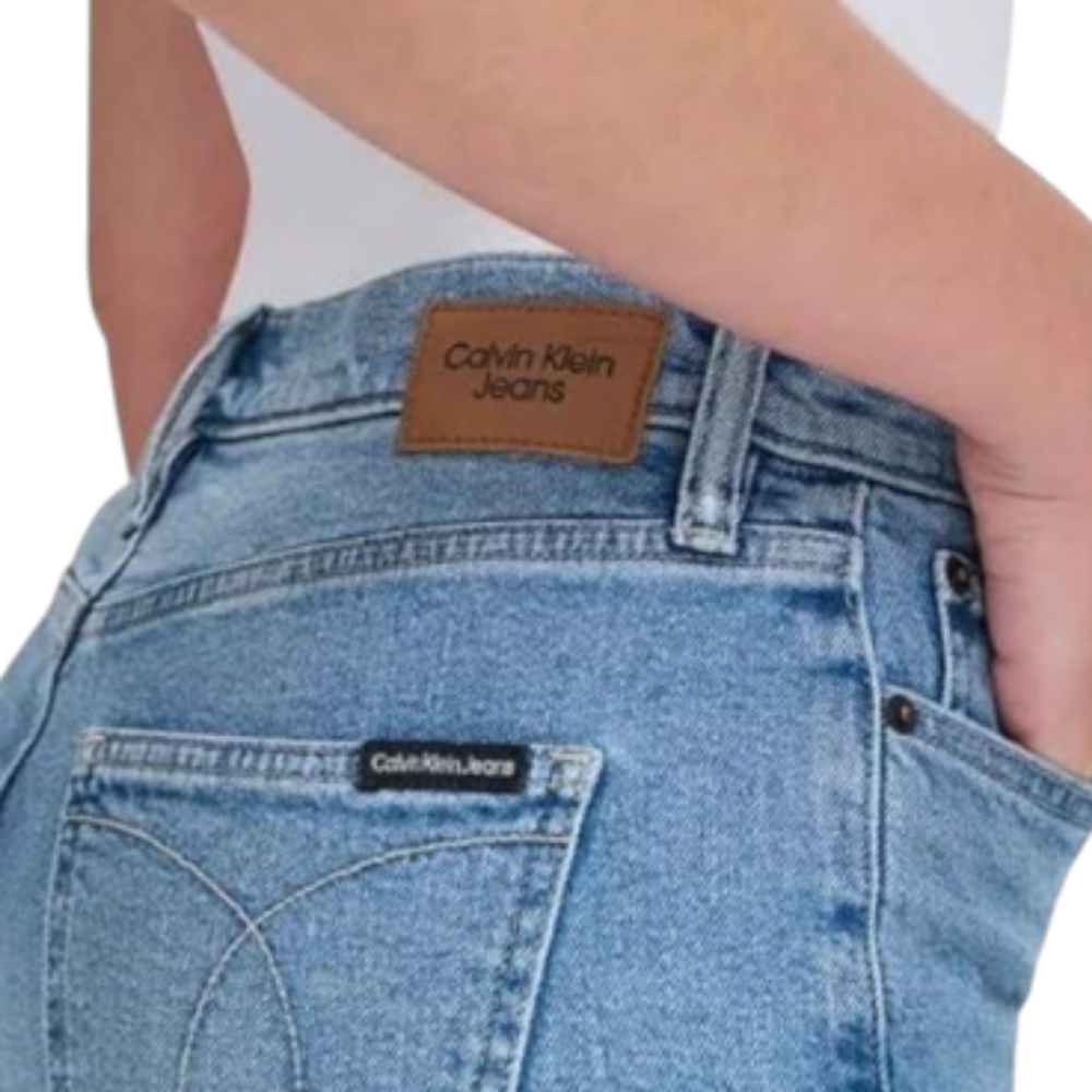 NWT Calvin Klein Women's Size 14 High Rise Straight Leg Light Blue Jeans - Picture 5 of 8